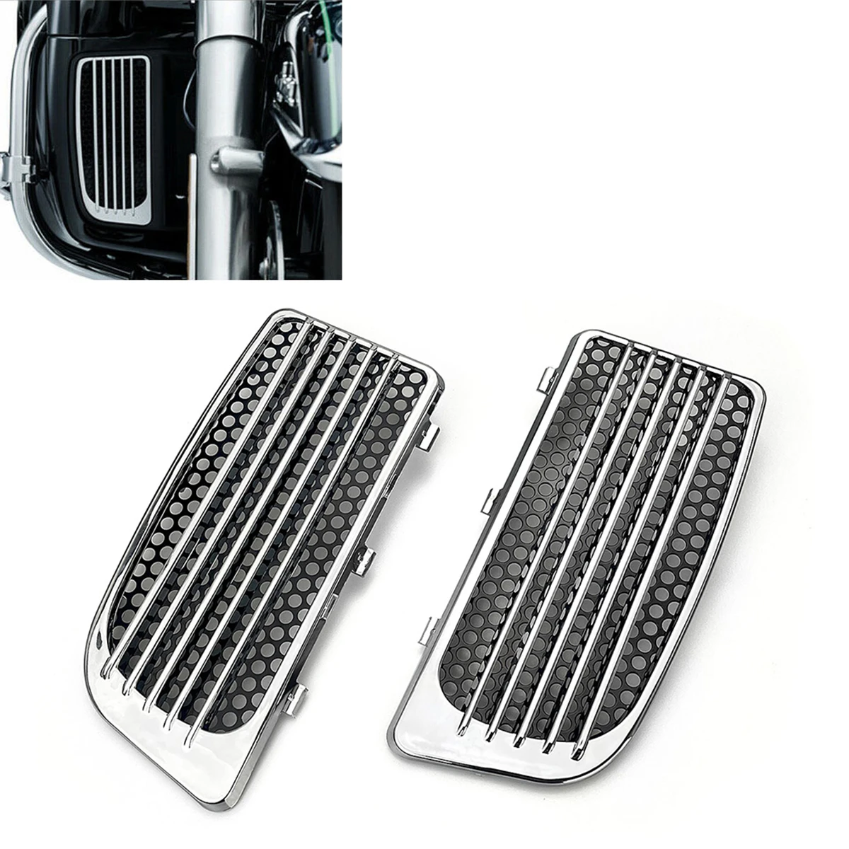 

Motorcycle Radiator Grill Lower Fairing Cover Fit for Harley Touring Electra Road Glide Ultra Limited Trike Tri Glide