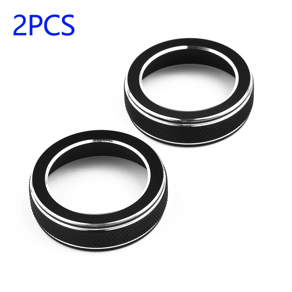 

1 Pair Volume CD Switch Knob Ring Cap Cover Trim Black For Jeep Grand Cherokee2014-19 CD Switch Knob Ring Cap Cover Trim