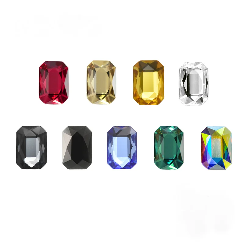 

Подвески Стразы для ногтей 20 шт., ювелирные изделия, прямоугольные, с плоским основанием, кристаллы, блестящие 3D Стразы, драгоценный камень, ...