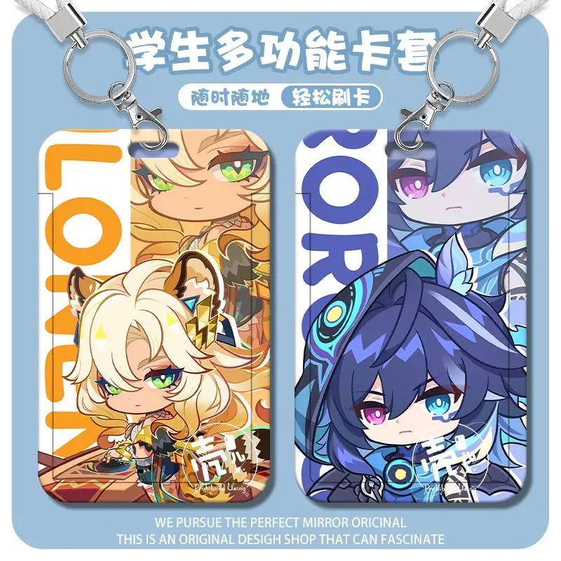 Genshin Impact Chasca Ororon Xilonen Защитная пленка для карт Аниме Обложка удостоверения