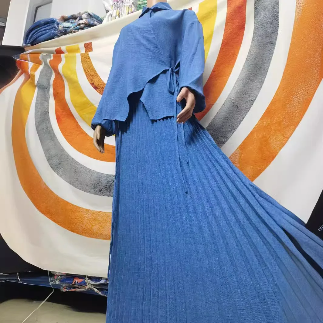 Комплект из двух предметов для женщин мусульманский комплект топ на завязках и