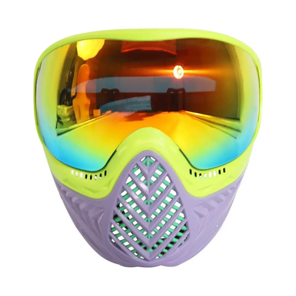 

New Model Paintball Grey-Yellow Green Mask with Thermal Anti-Fog Goggle Protective Mask Outdoor Tactical Airsoft Equipment