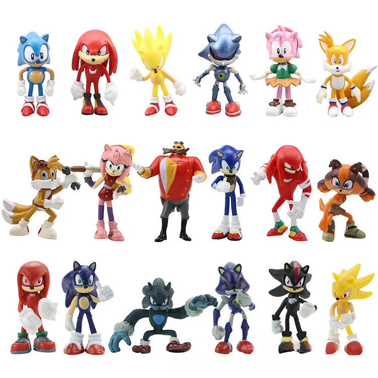 Sonic 3 Style Pvc 5-7cm Toys Anime Game Amy Rose Collect Model Gift Accessorie