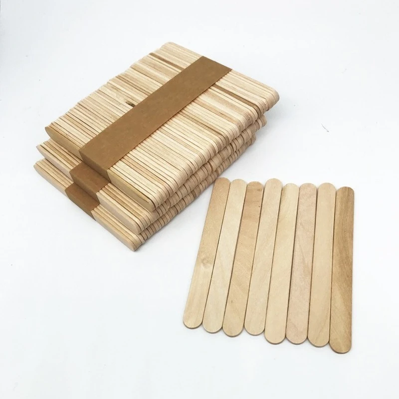 

50pcs Multi Size Colorful Wooden Popsicle Sticks Natural Wood Ice Cream Stick Kids DIY Hand Craft Art Lolly Cake Tools Bookmarks