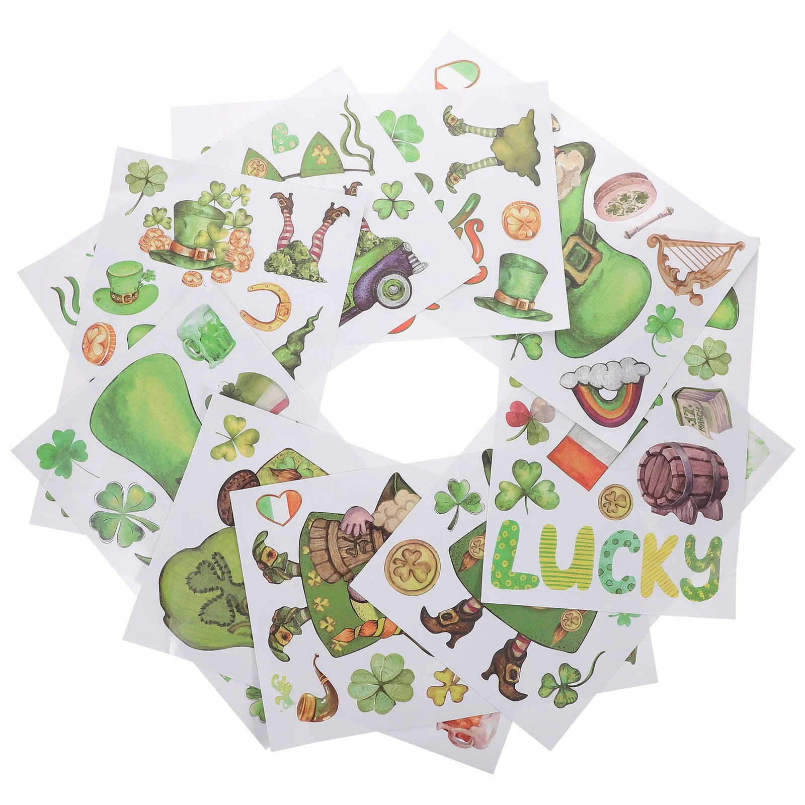 

Day Window St Sticker Patrick S Cling Wall Patricks Gnome Shamrock Saint Supplies Party Decals Decoration Clings