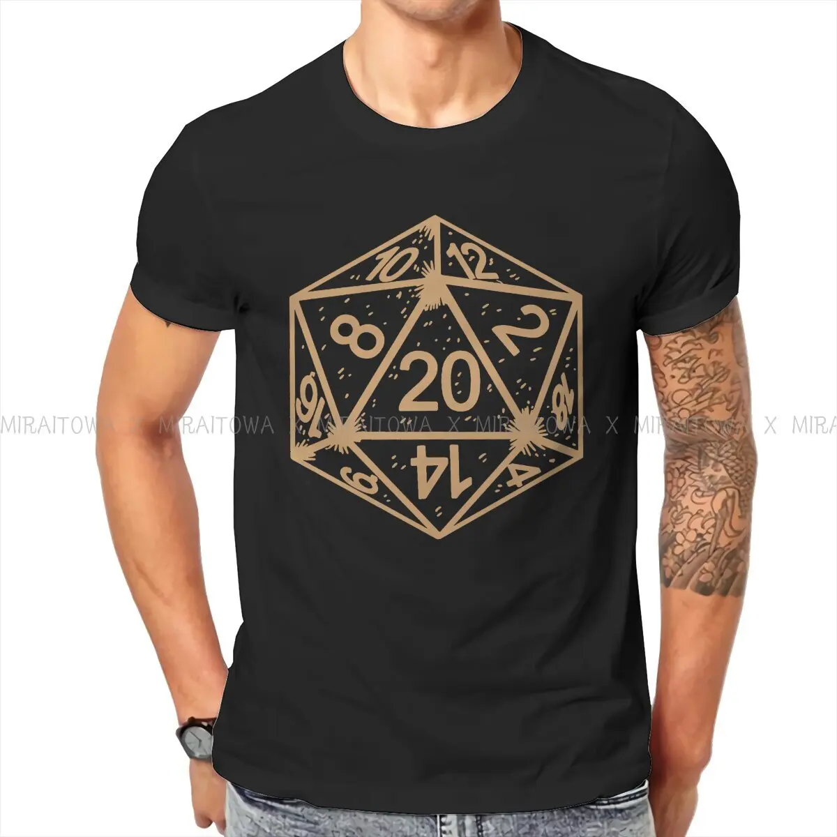 

DnD Game Newest TShirt for Men D20 Dice Tabletop Basic T Shirt Hip Hop Gift Clothes Streetwear