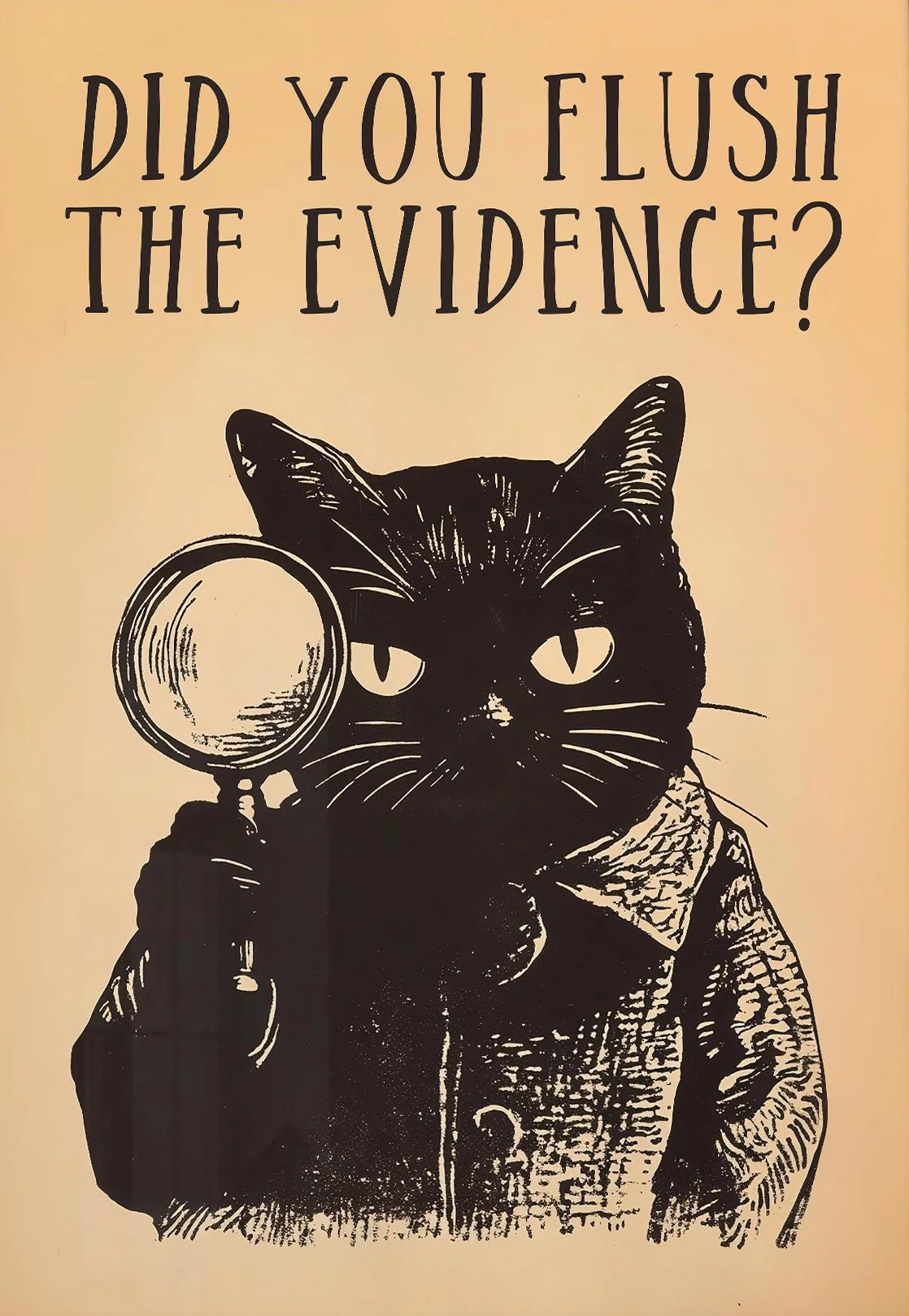 

Винтажная и забавная серия кошек, печать плакатов, холст, художественная живопись, ванная комната, туалет, домашнее современное украшение стены, безрамная живопись