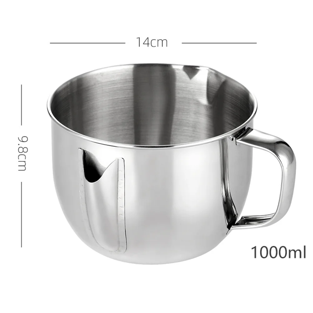 

Separator Oil Fat Gravy Grease Bowl Jug Strainer Soup Skimmer Cup Filter Kitchen Pot Pourer Broth Keeper Steel Stainless