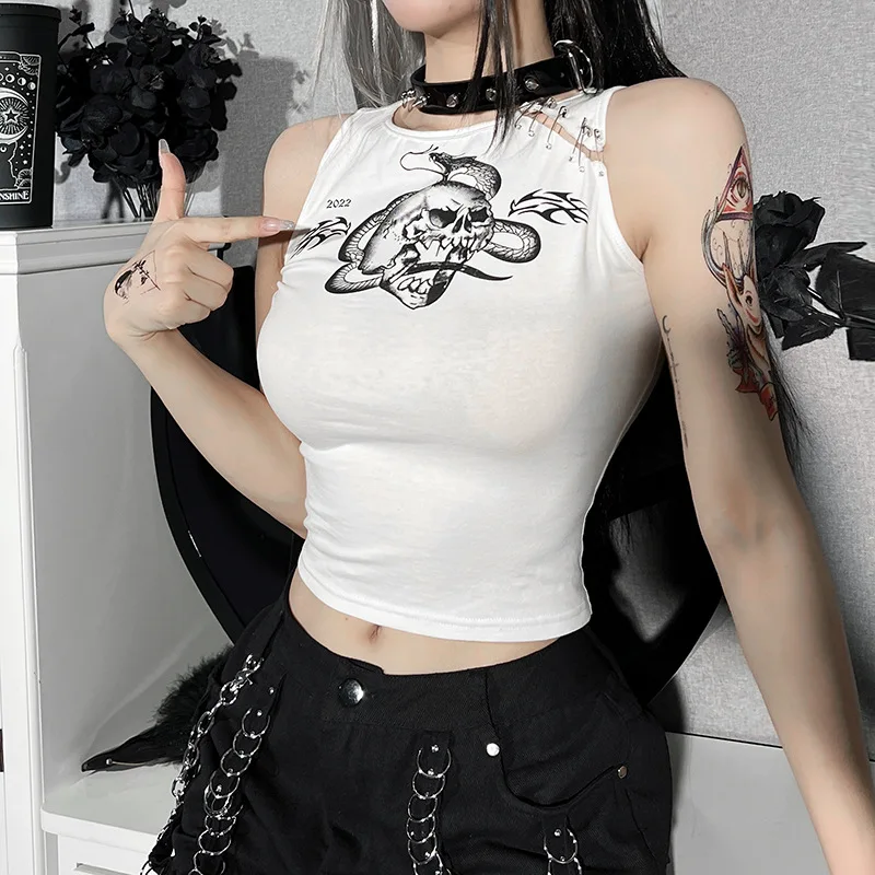 Топ женский летний облегающий без рукавов с круглым вырезом |