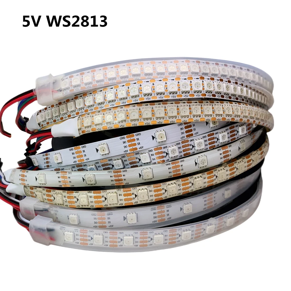 

WS2813 RGB LED Pixel Strips SMD 5050 Individually Addressable Programmable 30/60/144Leds/m Smart Tape Light IP30/65/67 5V