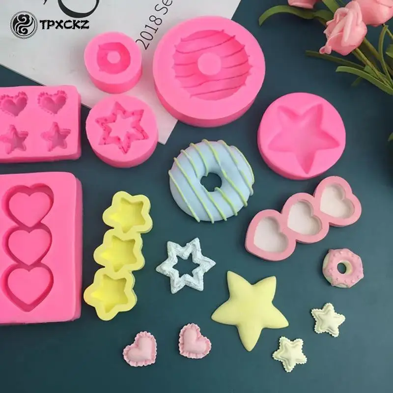 

Donut Silicone Mold Cake Decorating Tools Fondant Cupcake Topper Chocolate Candy Gumpaste Moulds Polymer Clay Baking Moulds