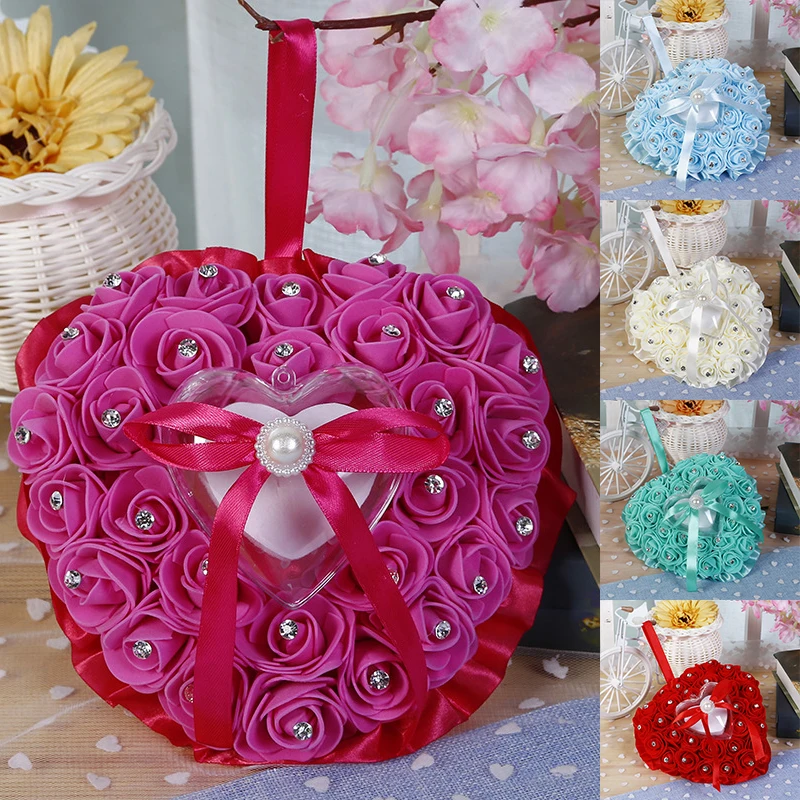 Кольцо в форме сердца с розами и цветами романтический свадебный чехол