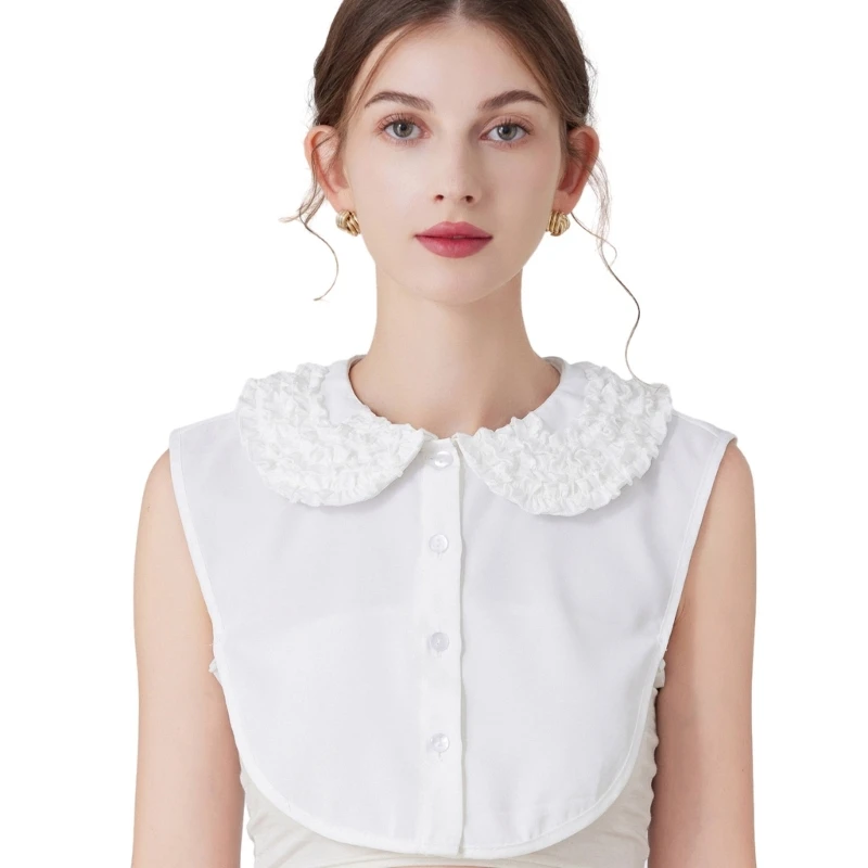 

Women False Collar White Blouse Top Collar Elegant Fake Collar Shawl Wrap Universal Lady Party Dress Clothes Accessories