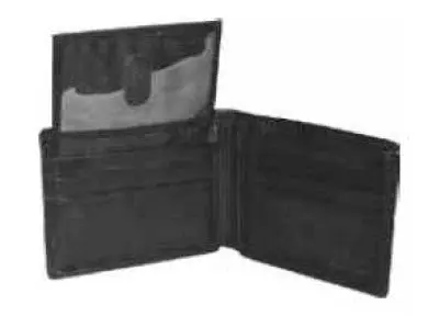 Men`s Regatta Credit Card Billfold Leather, Black