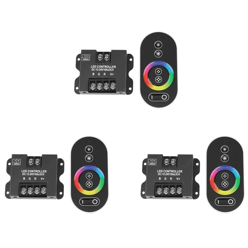 

3X 30A контактный RGB RF пульт дистанционного управления DC 12V 24V 3Channelx10a 360W/720W контроллер для светодиодной ленты светильник SMD 5050