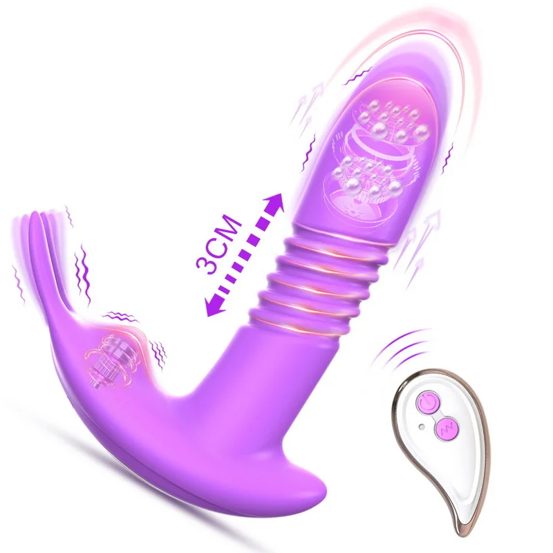 

Фаллоимитатор-вибратор для женщин, анальная секс-игрушка, телескопический Вращающийся Массажер для Вагины и точки G, Стимулятор клитора, удаленный вибрирующий мастурбатор