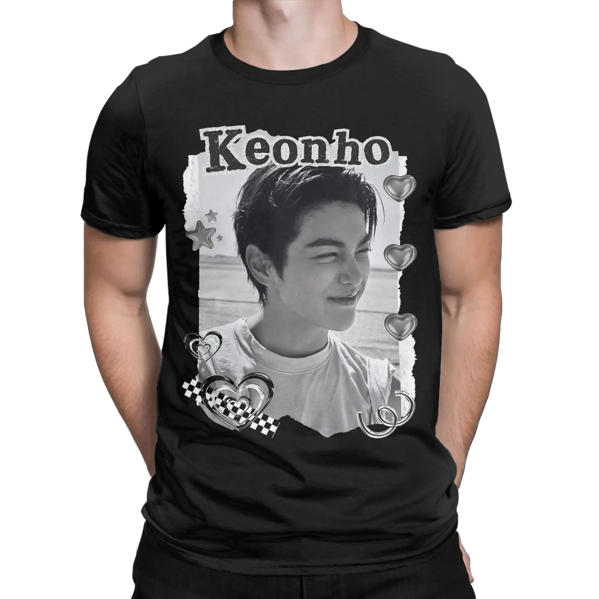 Фото Мужская футболка C-Cortis Keonho Kpop Boy Group, классная футболка с коротким рукавом и круглым вырезом, 100% хлопок, одежда больших размеров №1