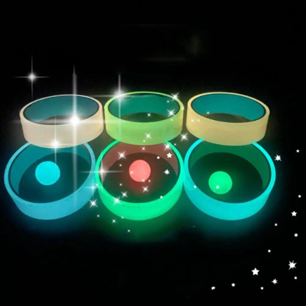 6Pcs Glow in Dark Luminous Sticky Ball Rolling Tapes 10M Colorful Fluorescent DIY Random Color Adhesive