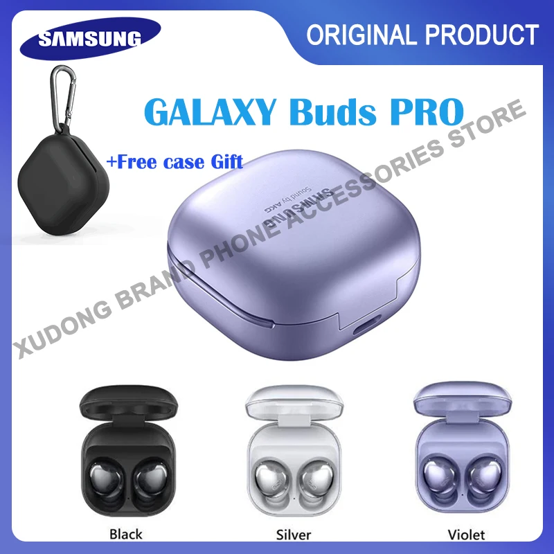 

Оригинальные беспроводные наушники-вкладыши Samsung Galaxy Buds Pro Bluetooth 5,0, спортивные наушники-вкладыши с микрофоном, версия HK + Бесплатный чехол