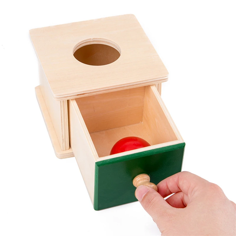 

Montessori Materials Match Box Ball Box Coin Box Piggy Bank Set Toys for Toddler Solid Wood Infant Basic Life Skill Toy Kids