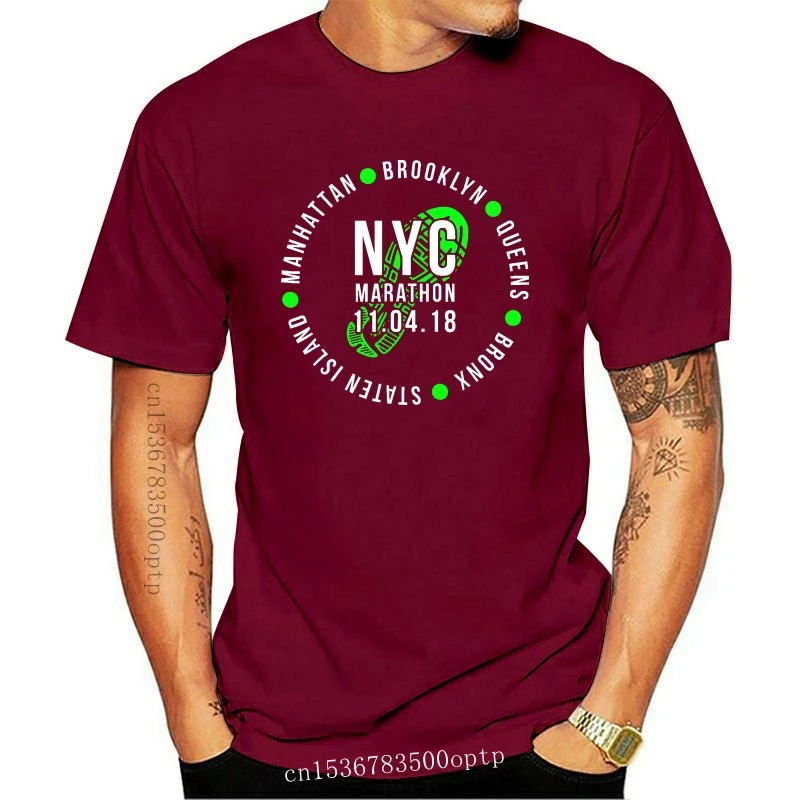 

Футболка NYC Мужская для марафона, рубашка с рисунком Йорка, бега