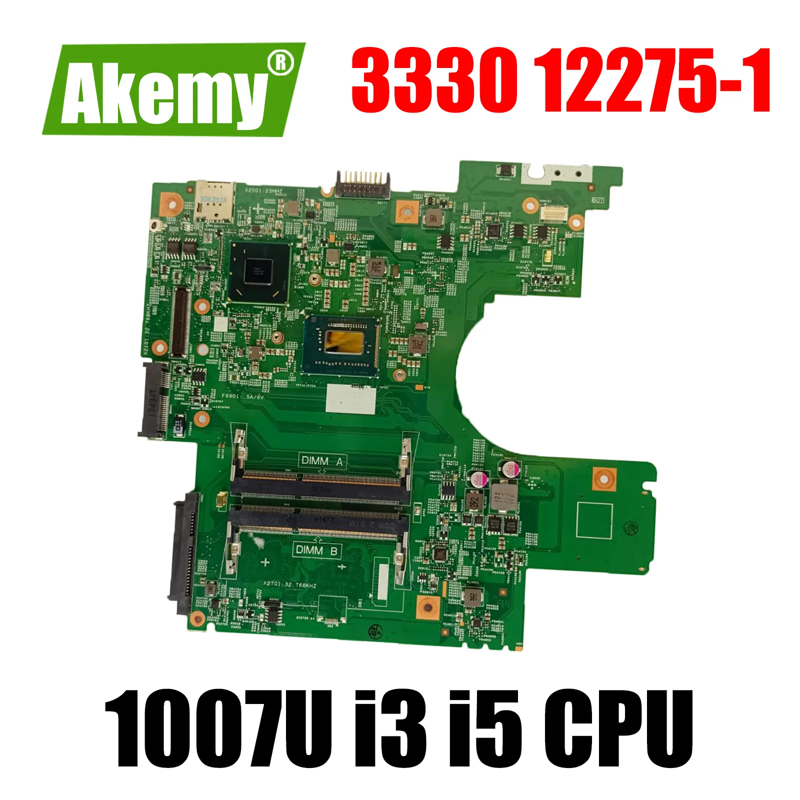 

CN-04NRW8 08GGXR Laptop motherboard For DELL Latitude 3330 with 1007U I3-2375M I3-3217U i5-3337U cpu Notebook Mainboard 12275-1