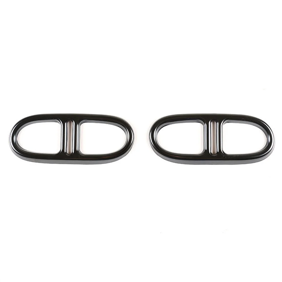 

2PCS Stainless Steel Car Rear Exhaust Tail Pipe Cover Trim for Mercedes-Benz GLA/GLB 2020-2021 Muffler Decoration Frame
