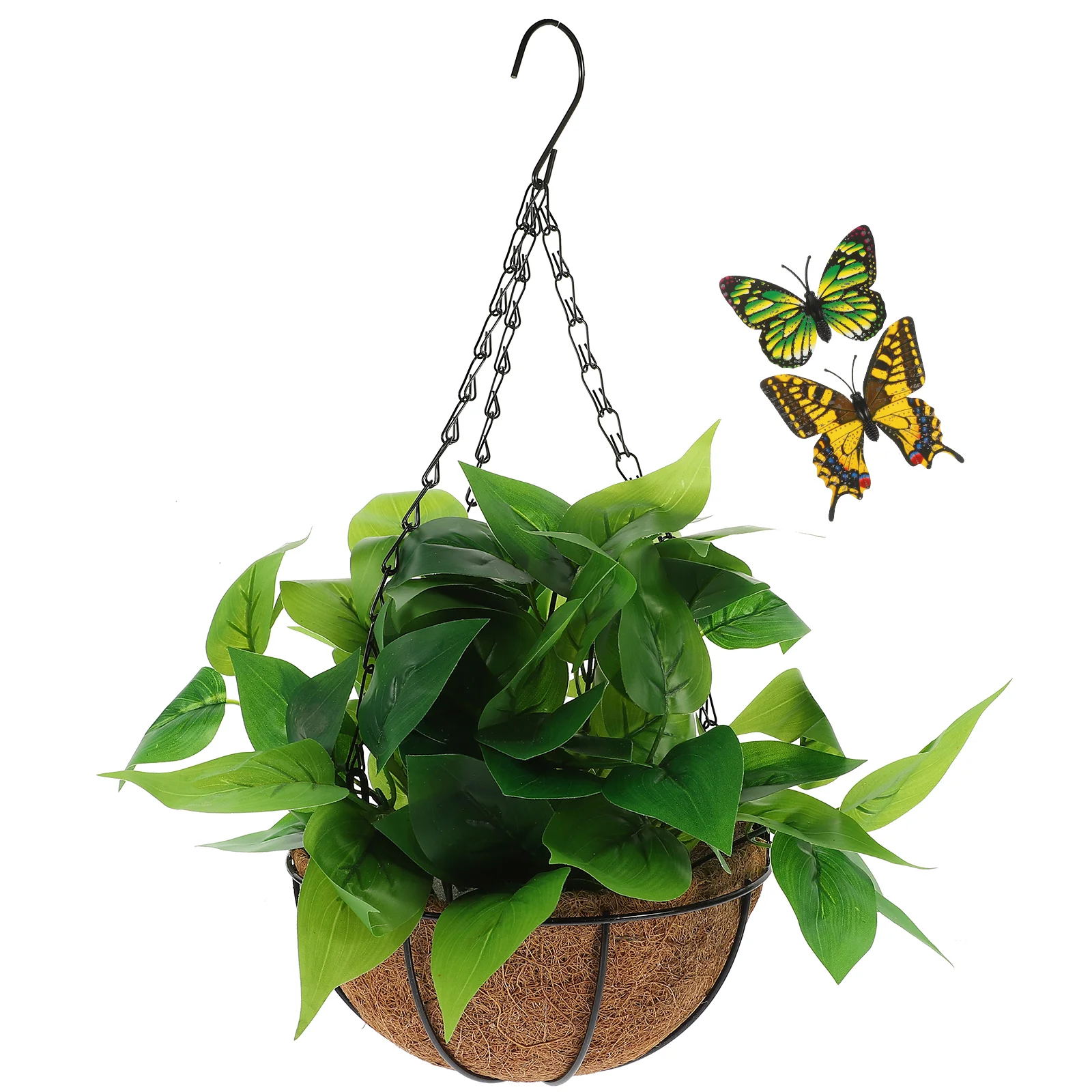 

Artificial Hanging Epipremnum in Creative Basket Fake Home Artificial Hanging