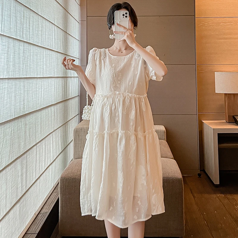 Новые летние повседневные платья для беременных женщин пляжная одежда