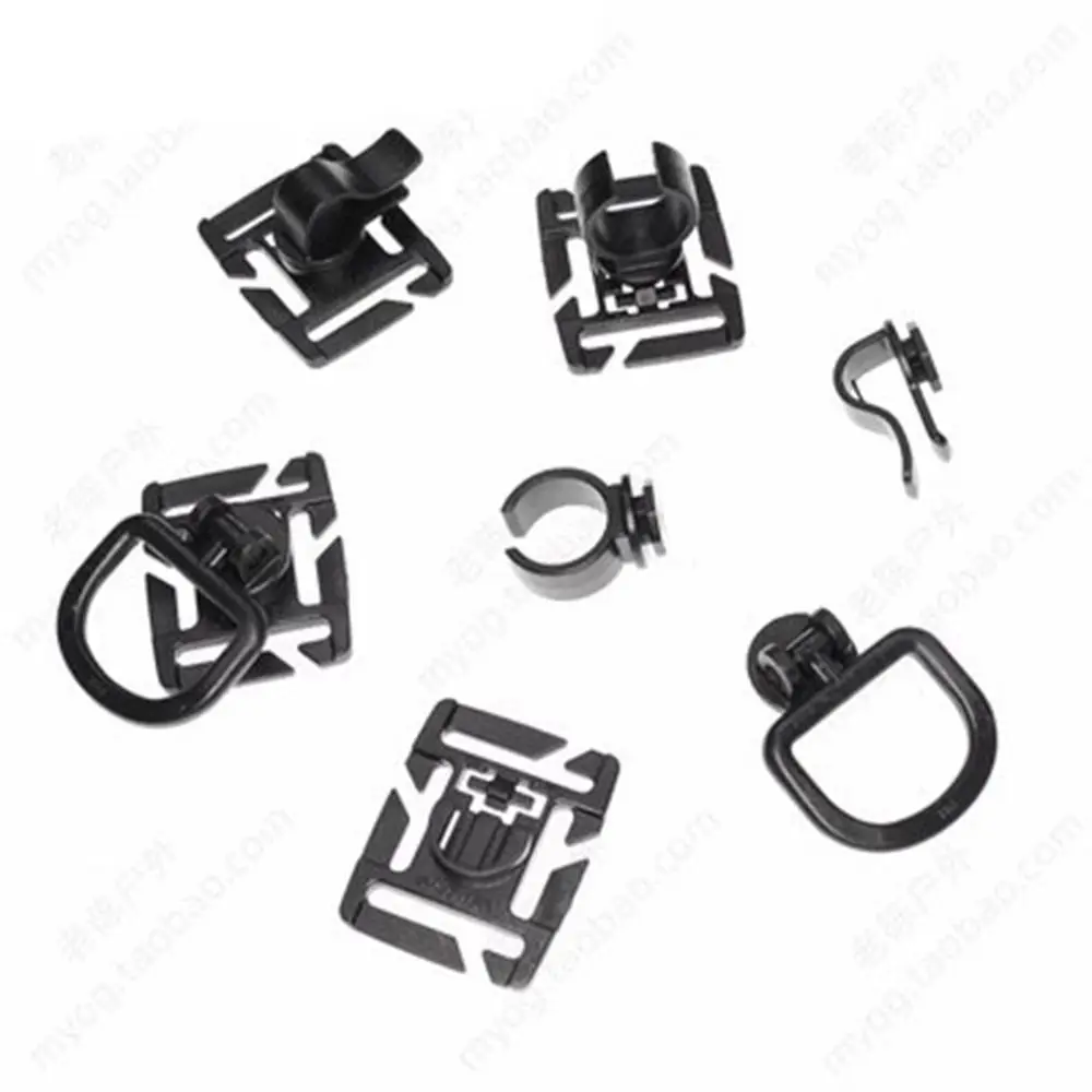 

2/4pcs Black D Ring Clip New 7 Styles EDC tool Mountain Clamp Outdoor Molle Webbing Plastic Water Pipe Clip Camp Hike