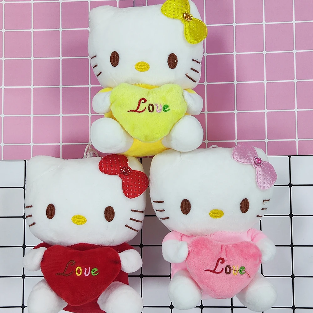 

Hello Kitty Keychain 20Cm Sanrio Kawaii Plush Toys Cute Stuffed Cartoon Plushes Pendant Gifts for Girls Friends Children