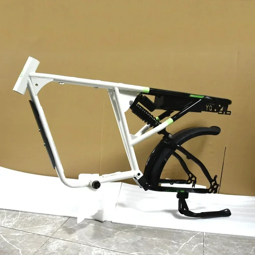 YQEBIKES полная подвеска мягкий хвост из углеродистой стали электрический велосипед