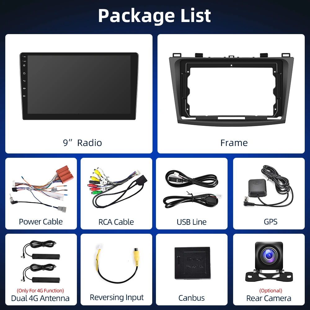 Автомагнитола Hikity на Android 10 для Mazda 3 2009-2013 мультимедийный видеоплеер Carplay