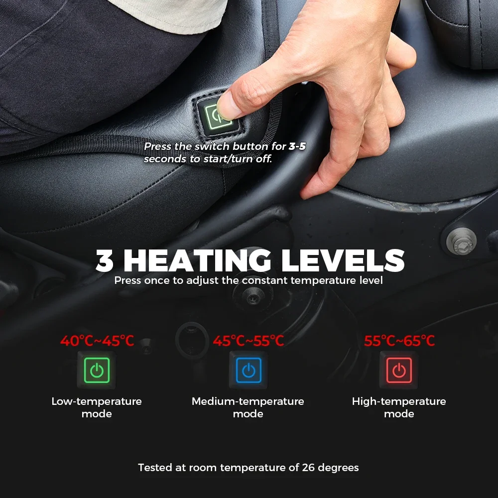 KEMIMOTO 12 В подушка сиденья мотоцикла с подогревом для квадроцикла