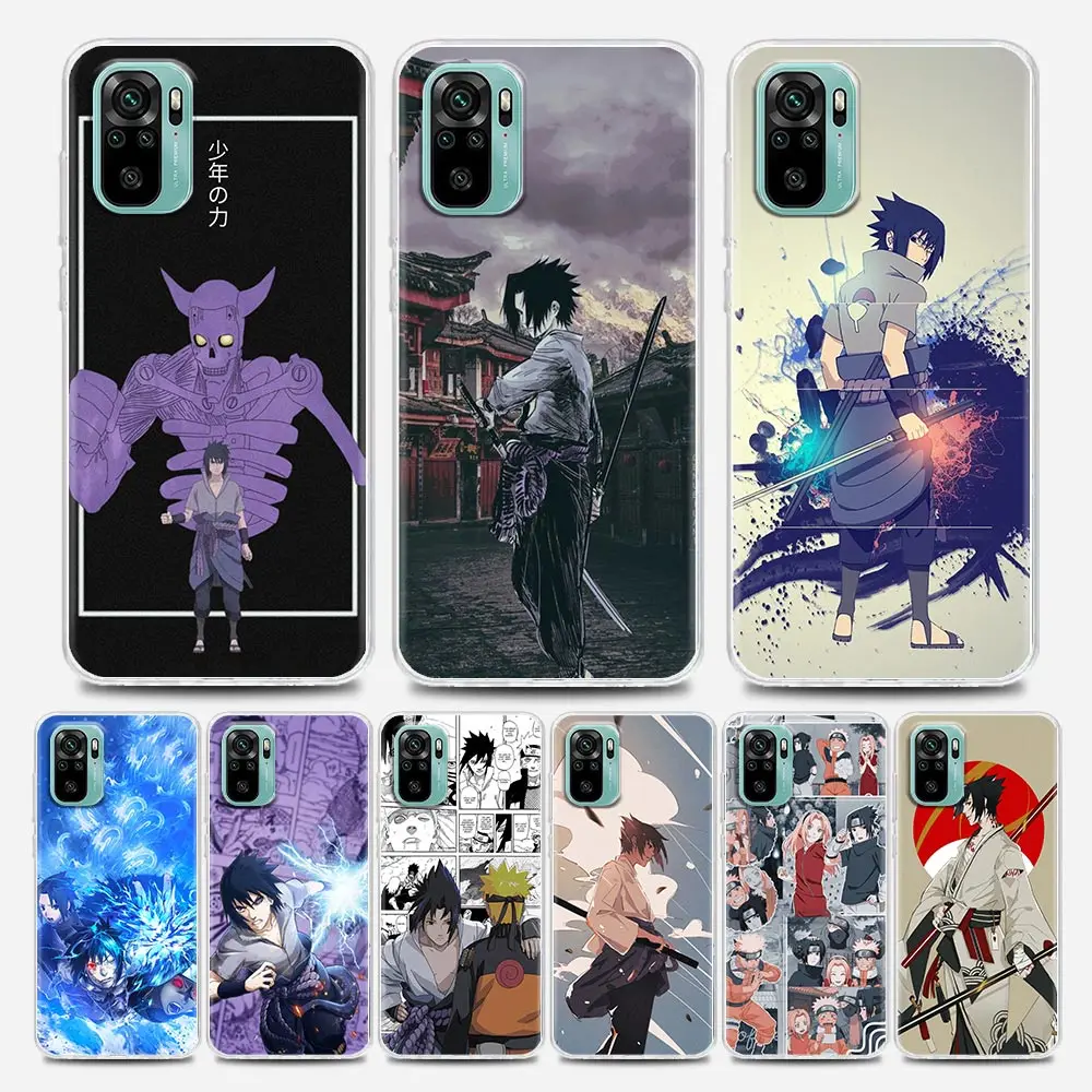 

Anime Naruto Uchiba Sasuke Retro style Clear Redmi Case for Note 7 8 9 10 5G 8T Pro 8 8A 7A 9A 9C K20 K30 K40 Y3 10X 4G Silicone