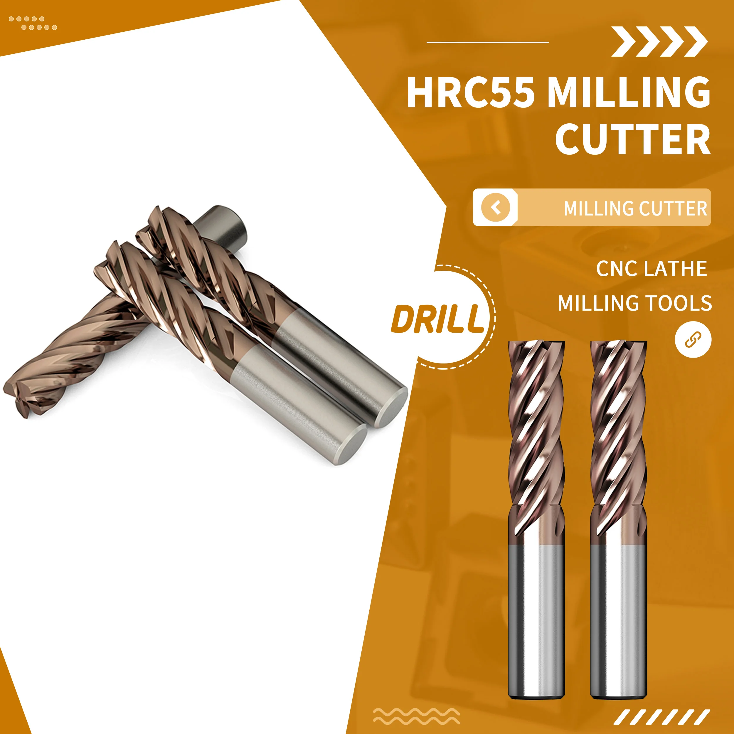 

CNC Carbide Four-blade Tungsten Steel Milling Cutter 55 Degree Lengthened Stainless Steel Straight Shank End Mill Wear-resistant