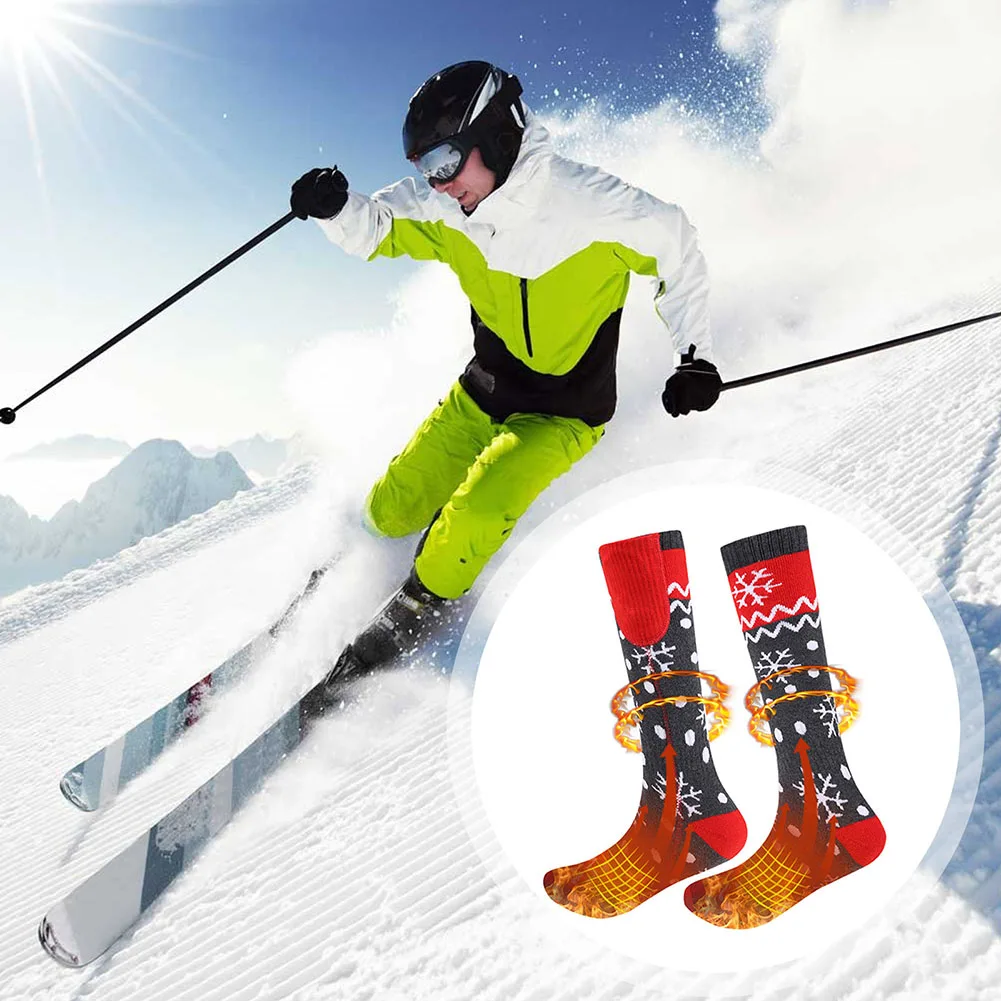 Electric Heated Socks 5V 5000mAh Rechargeable Socks App Temperature Control Christmas Winter Heating Socks For Cycling Ski Fish