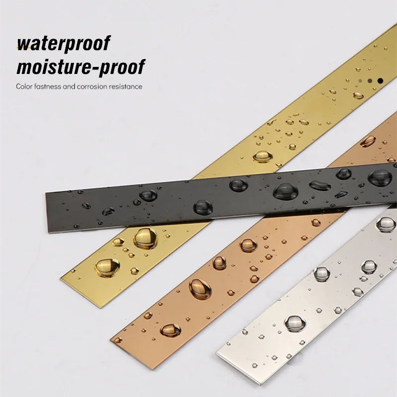 1 рулон самоклеящиеся зеркальные декоративные полосы из нержавеющей стали |