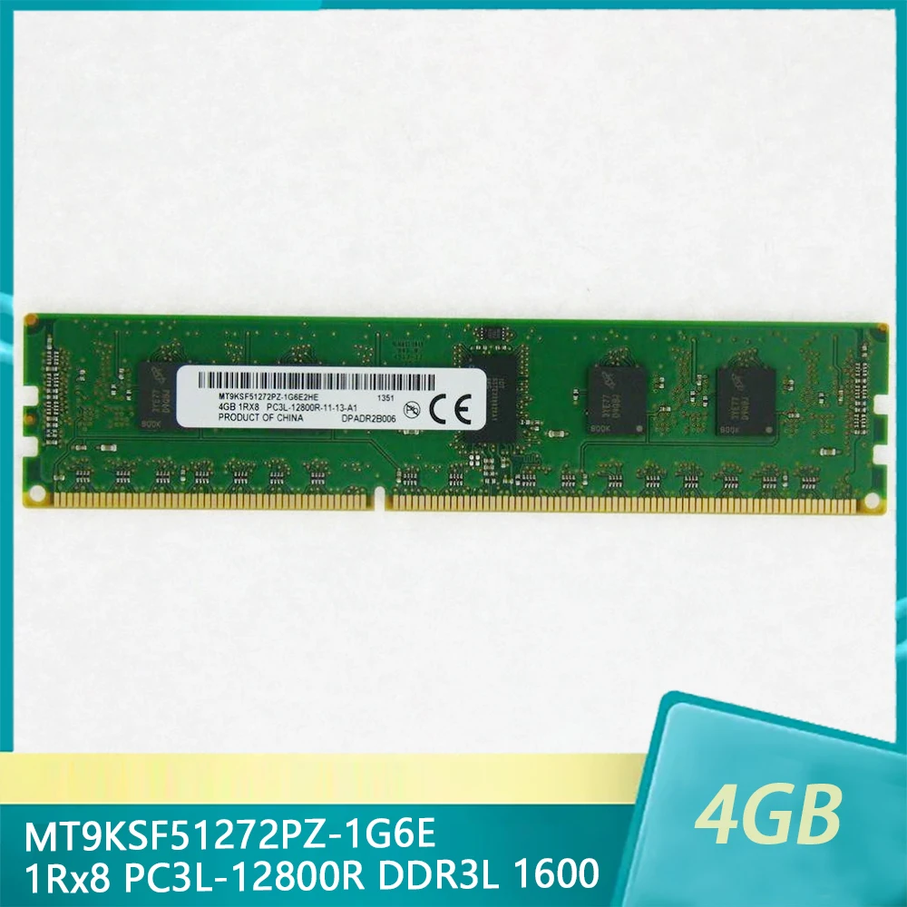 Для MT RAM MT9KSF51272PZ-1G6E 4GB 4G 1Rx8 PC3L-12800R DDR3L 1600 REG RDIMM Серверная память Быстрая доставка Высокое качество