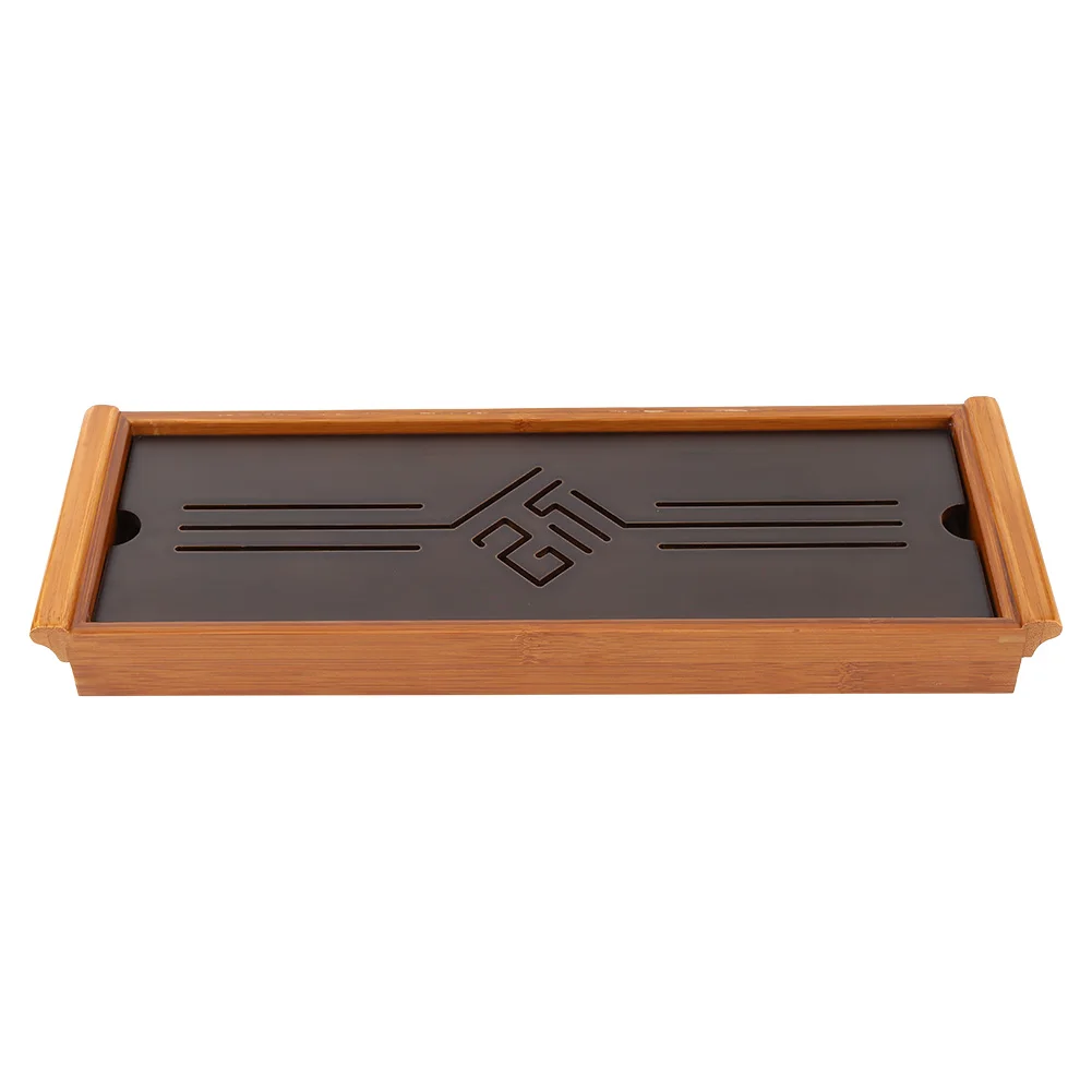 

Bamboo Tea Tray Cup Plate Traditional Chinese Style Serving Tray Kung Fu Tea AccessoryTea TrayBamboo