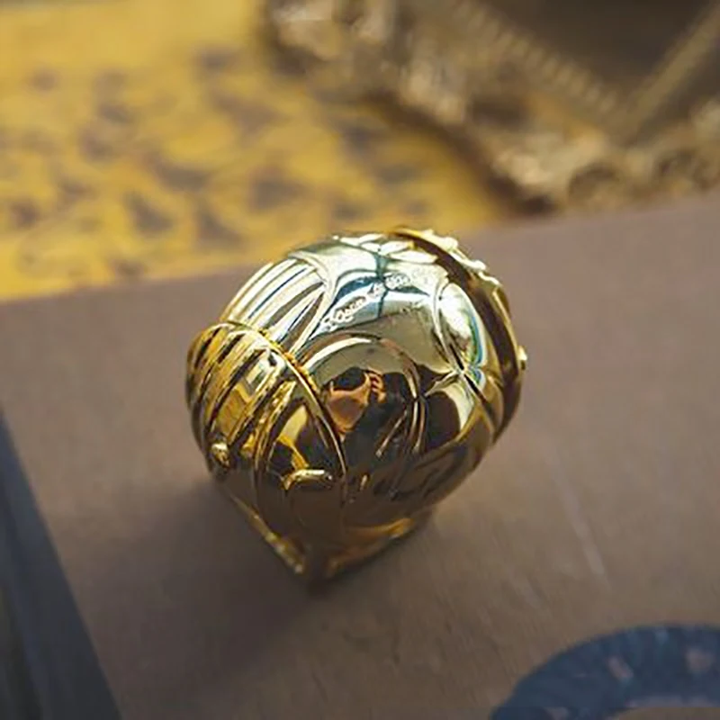 Шкатулка для хранения золотого цвета Снитч кольцо роскошная металлическая