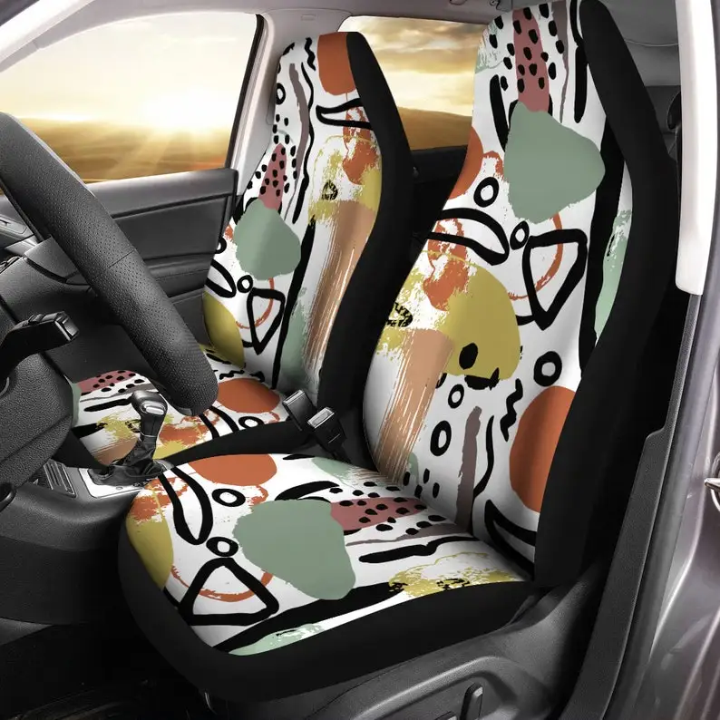 

Abstract Art Car Seat Covers (1 pair), universal seat covers, Car Seat Protector, boho car seat upholstery