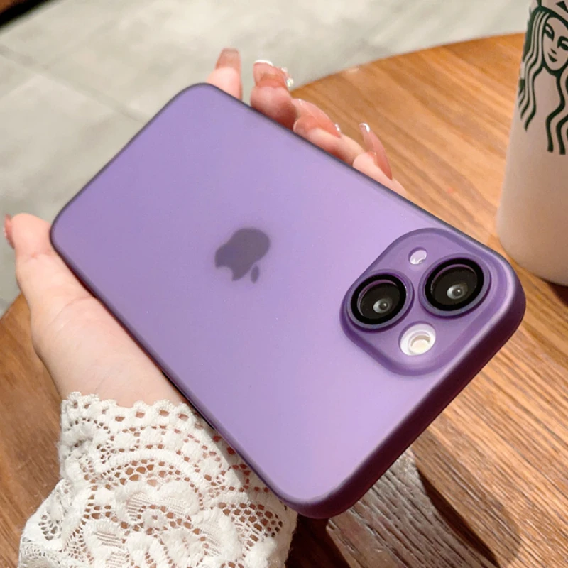 

Ultra Thin Matte Translucent Case For IPhone 14 13 12 11 Pro Max Full Lens Cover For IPhone 14 Plus Soft Silicon Shockproof Capa