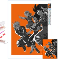 dragon ball roles grey picture 5d diy diamond painting full round drill embroidery kits cross stitch home decor anime fans gifts