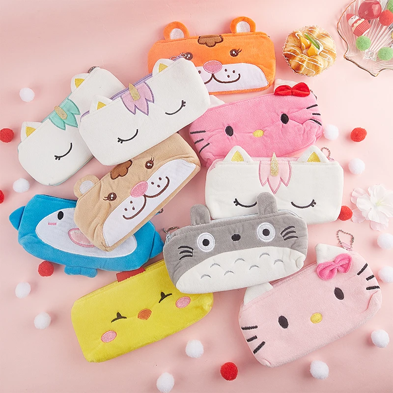 

Plush Animal Pencil Case Cartoon Panda Bear Fruit Pen Bag Box for Kids Gift Cosmetic Stationery Pouch School Supplies