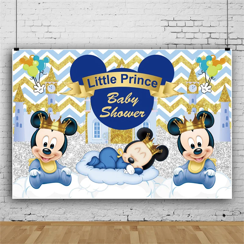 

Disney Mickey Mouse Birthday Photozone Custom Background Minnie Decoration Children's Party Decorations Wedding Backdrops Wall