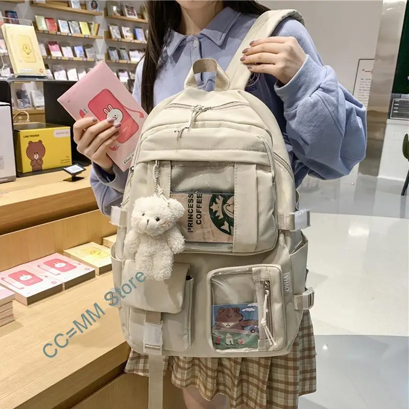 

Women Cotton Backpack Men Lovers Travel Mochila College Girl School Bag Femal Cool Laptop Bagpack Student Cute Bookbag