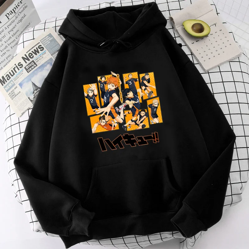 

haikyuu hoodies male grunge printed streetwear harajuku male clothing pullover manga anime
