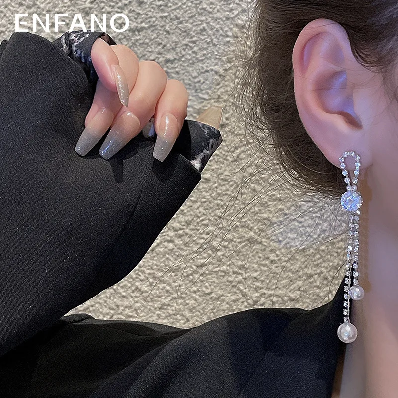 

Enfano Long tassel earrings women fashion creative girlfriends gift earrings