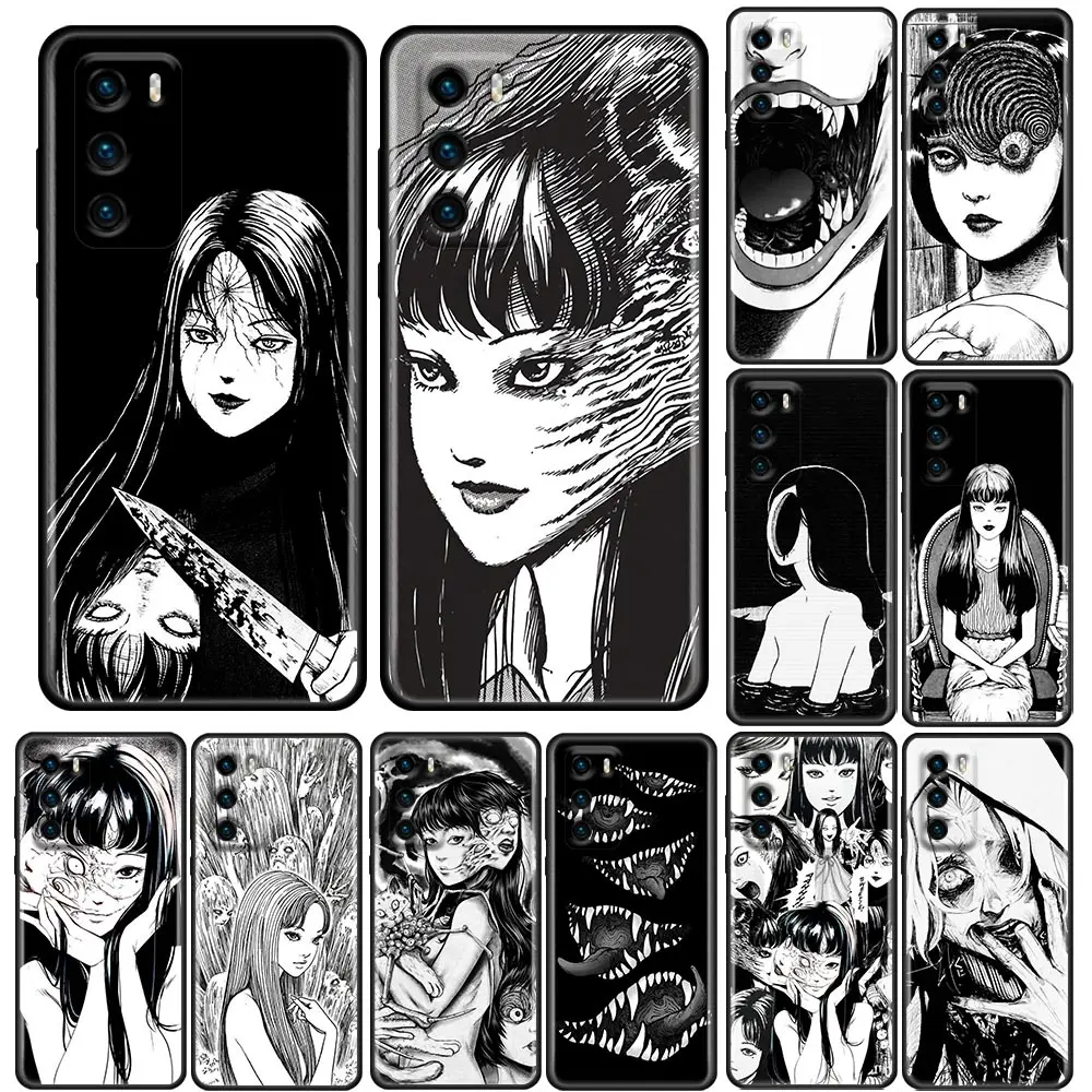 

Japanese Horror Tomie Manga Silicone Phone Case For Huawei P30 P40 P20 P10 Lite P50 Pro P Smart Z 2019 Soft TPU Back Cover Coque